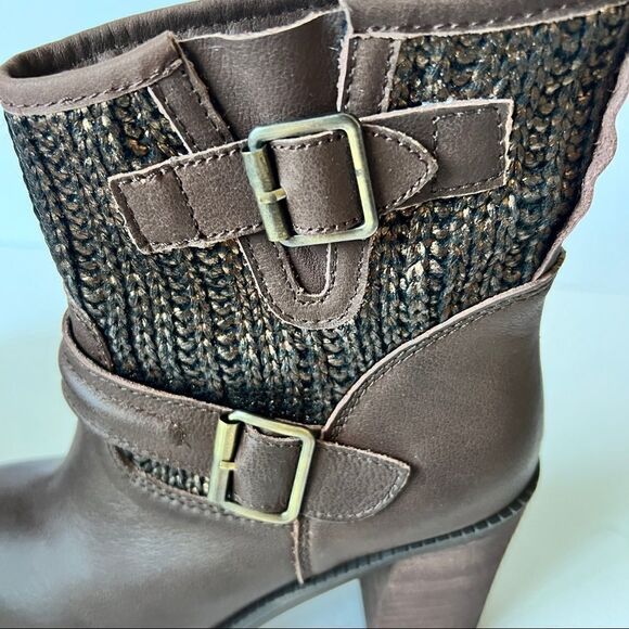 Chinese Laundry Women's Brown Chunky Heel Leafy Boot Size 7 1/2 - Picture 5 of 9